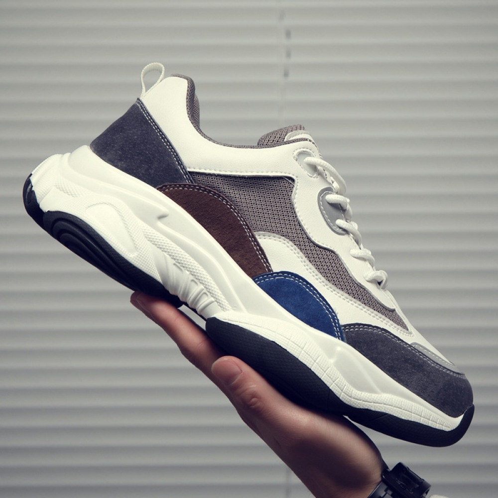 Spring New Trendy Sports Shoes Men's Thick-Soled Increased Shoes